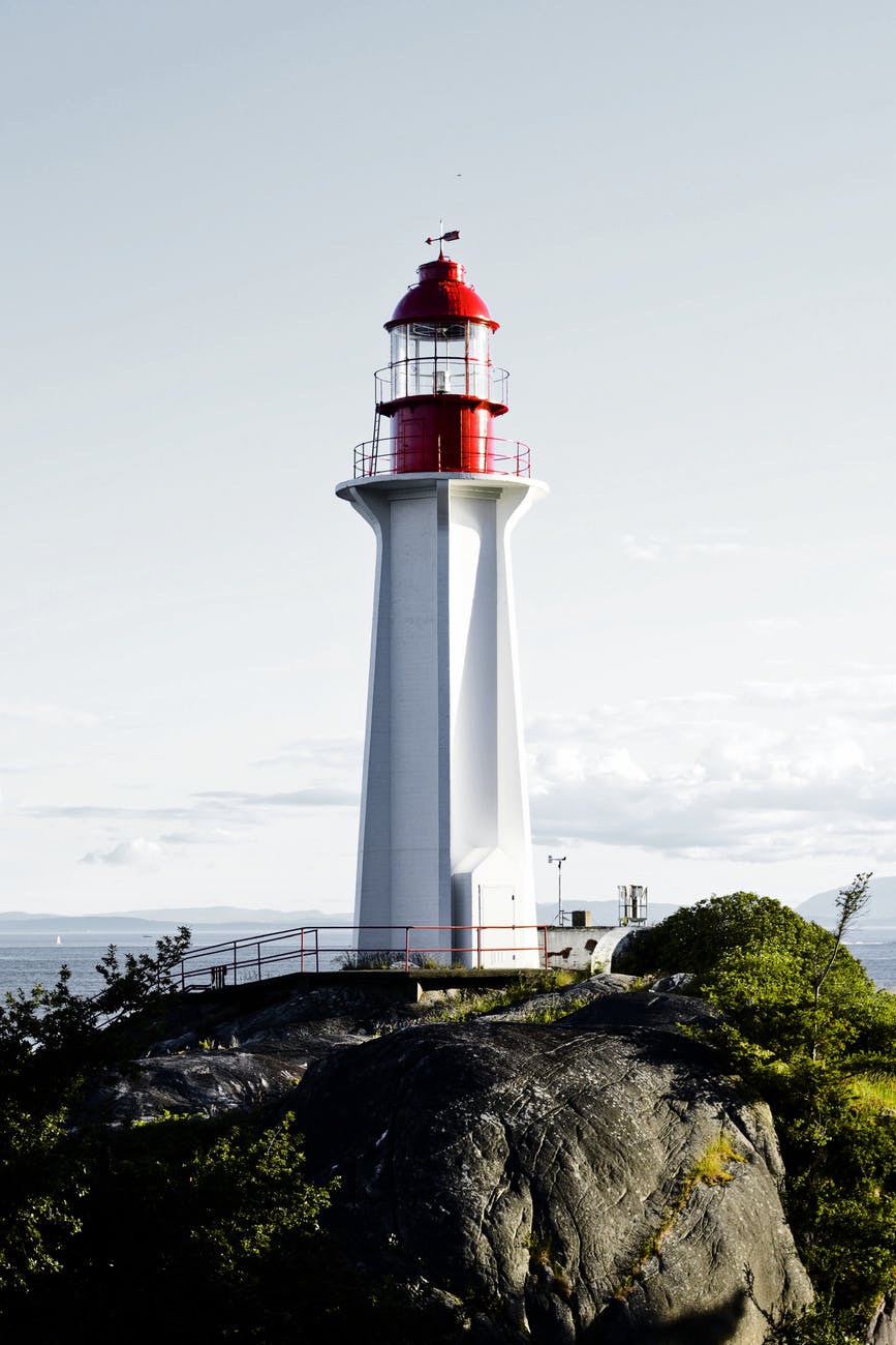 white and red lighthouse