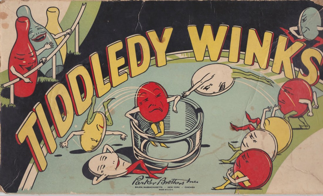 Papergreat: Top of an old box of Tiddledy Winks