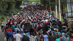 Image result for images of caravans coming to mexican border